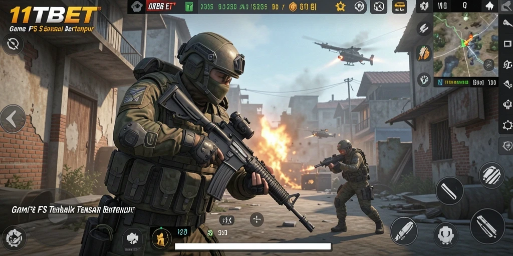 Tampilan gameplay mendebarkan dari game FPS 11TBET.