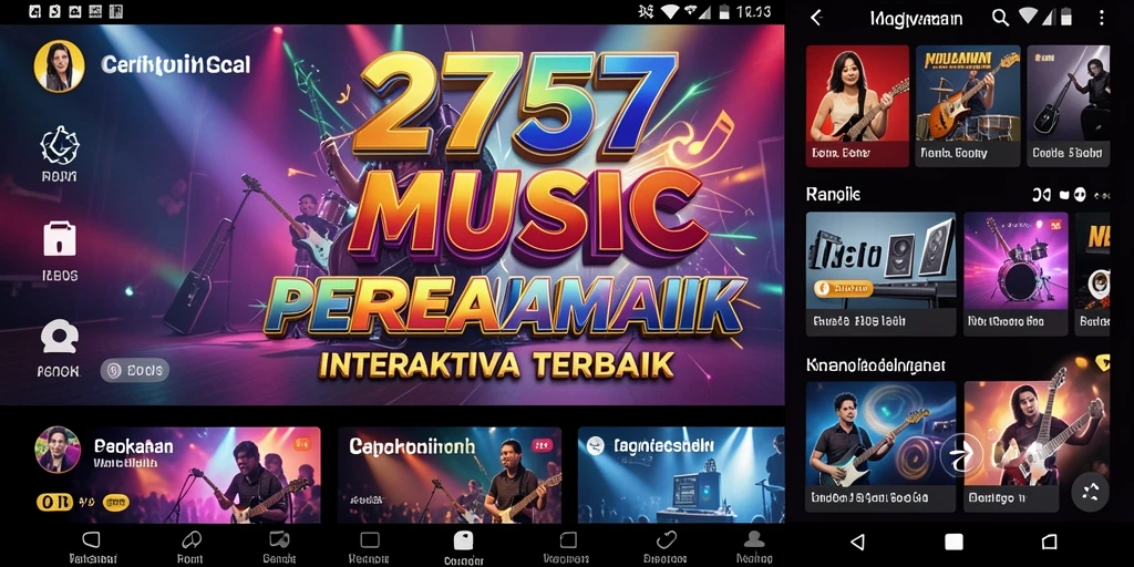 Tampilan gameplay interaktif aplikasi Music 2757 yang menarik.