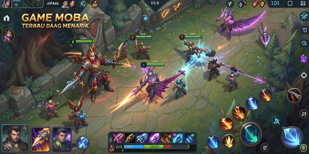 Tampilan seru dari gameplay AIFA66 dengan karakter pahlawan beraksi.