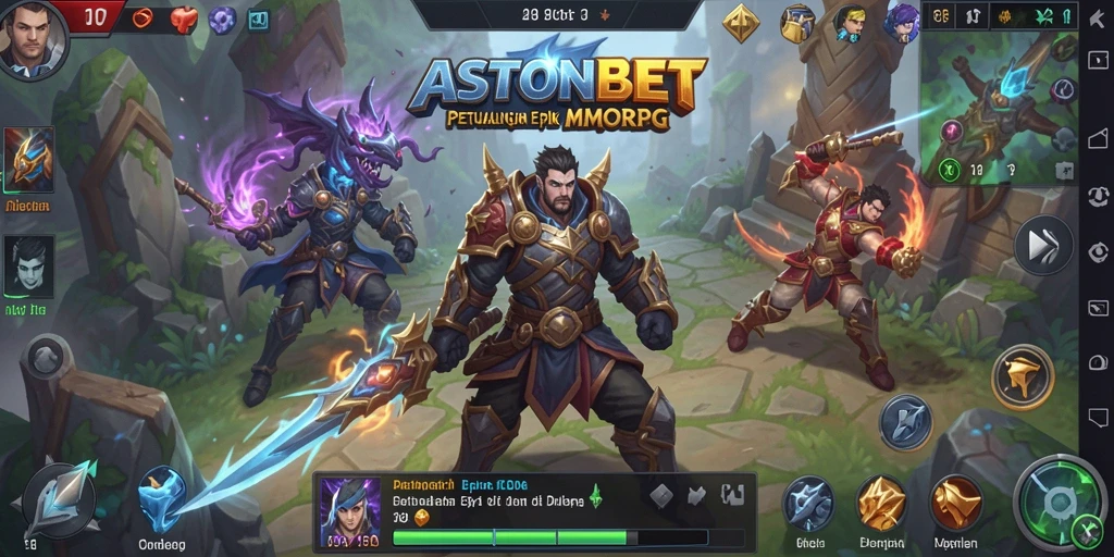 Tampilan grafis epik dari petualangan MMORPG ASTONBET.