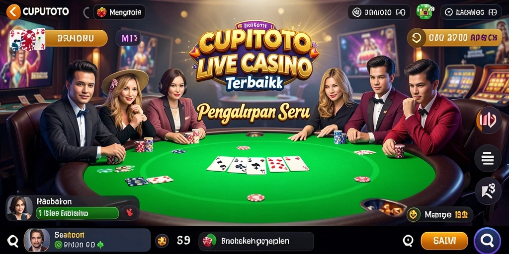 Gameplay menarik dan interaktif pada aplikasi Live Casino CUPUTOTO.