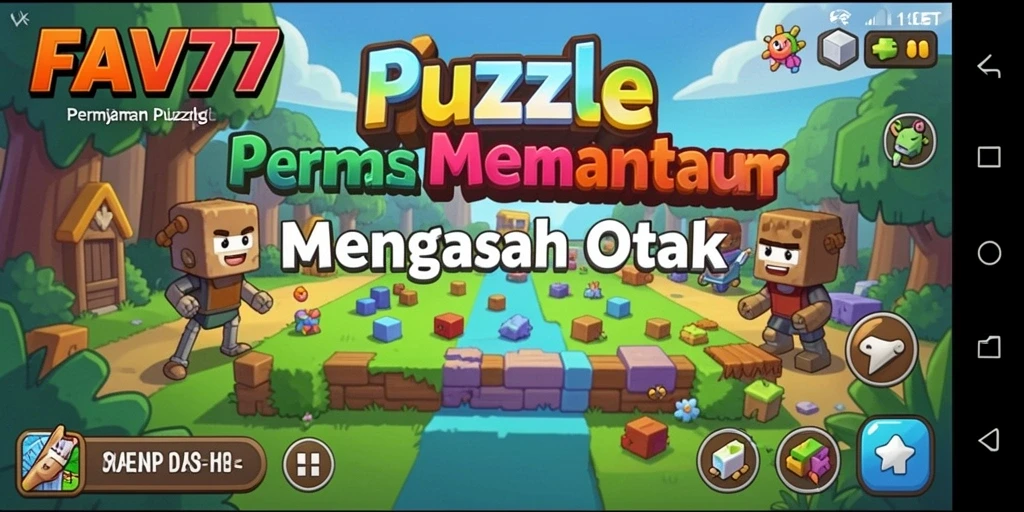Screenshot gameplay FAV77 dengan teka-teki yang menarik dan berwarna.