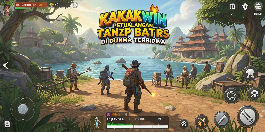 Tampilan gameplay KAKAKWIN yang menakjubkan di dunia terbuka.