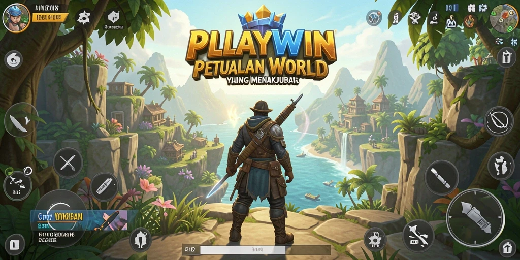 Screenshot aksi menarik dalam gameplay Open World PLAYWIN.