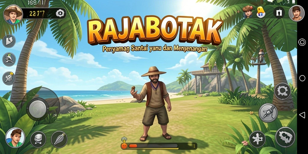 Tampilan utama gameplay RAJABOTAK yang seru dan menghibur.