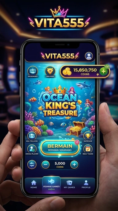 Tampilan antarmuka aplikasi vita555 yang menarik dan mudah digunakan.