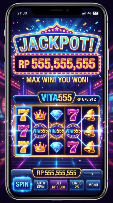 Pengguna vita555 yang puas saat menggunakan aplikasi yang telah diunduh.